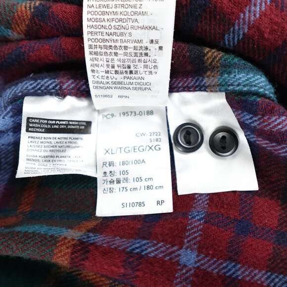 Levi's Plaid Flannel Shirt Men's XL 100% Cotton Tartan Buffalo Lumberjack - Picture 9 of 11
